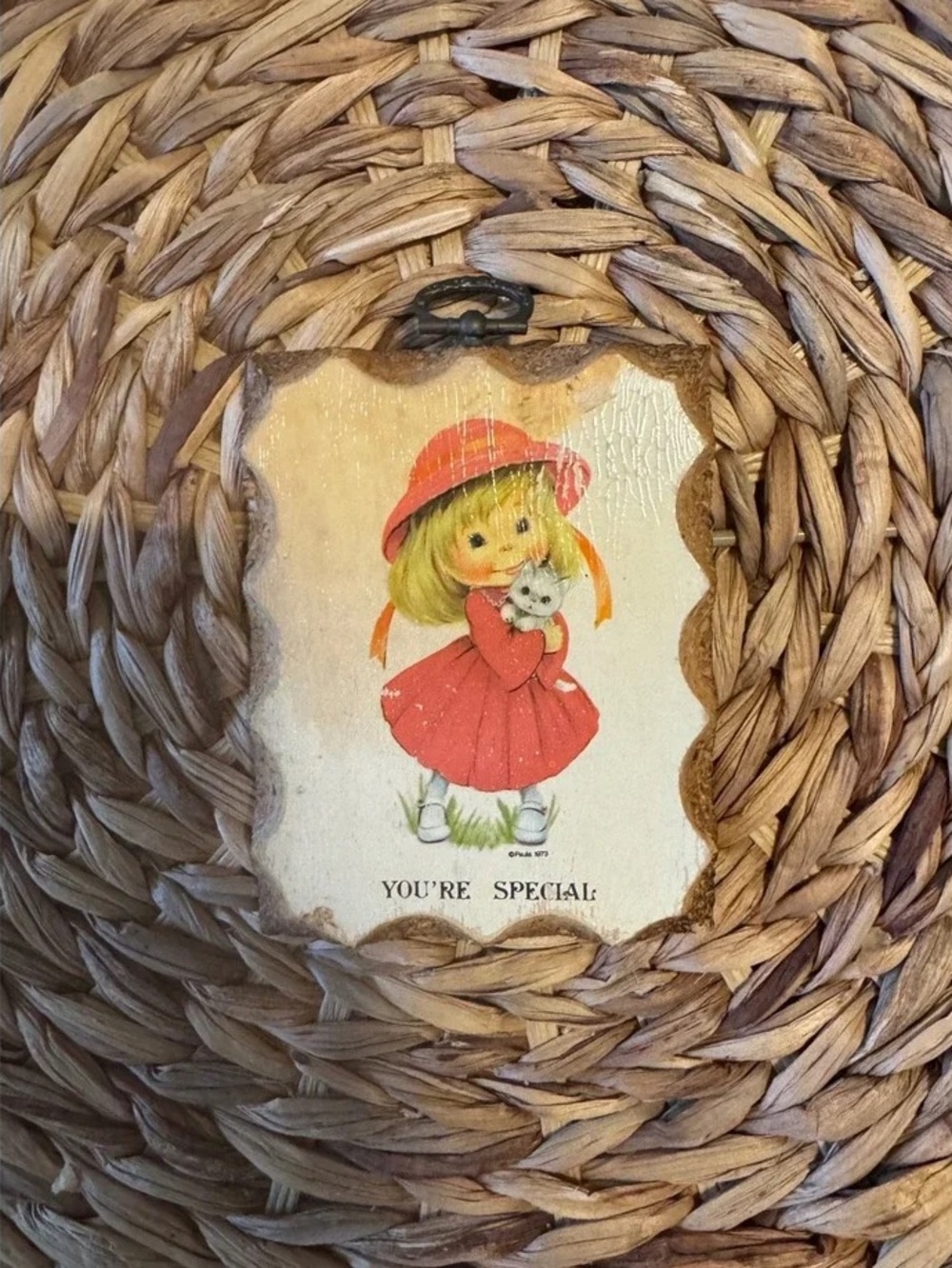 You're Special Girl Wall Plaque in Red by